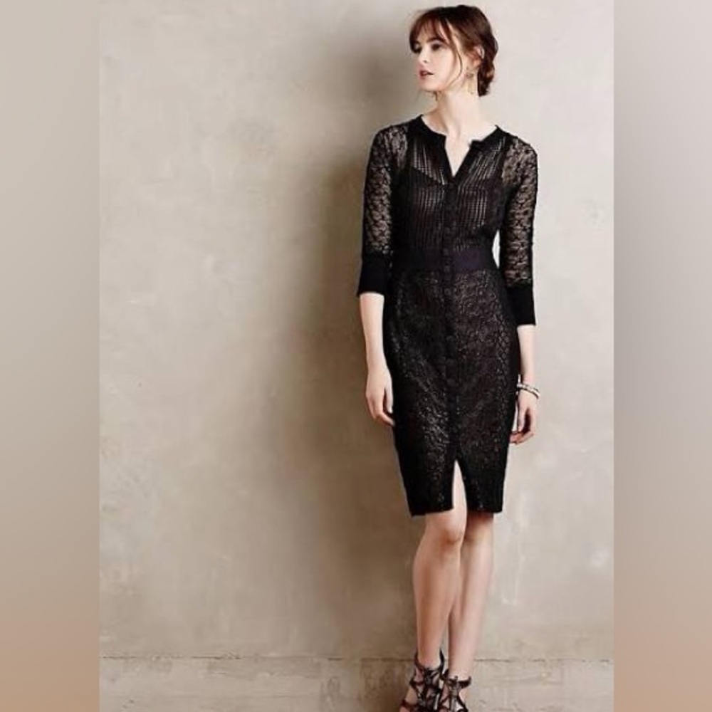 Elegant Black Lace Dress by Byron Lars